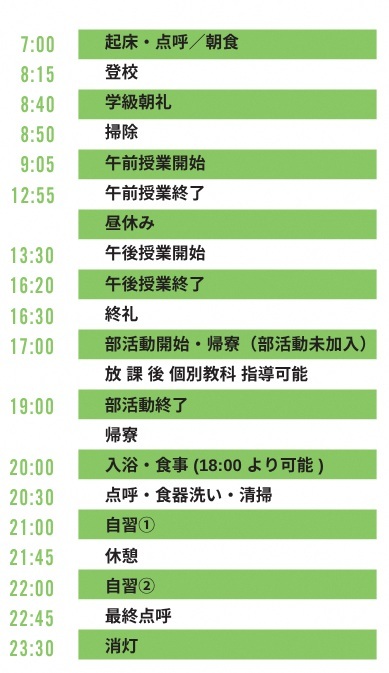 寮の時程